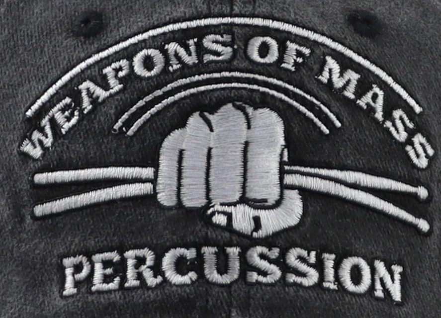 Weapons of Mass Percussion Hats for Men Women, Funny Cotton Drummer