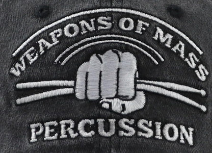 Weapons of Mass Percussion Hats for Men Women, Funny Cotton Drummer