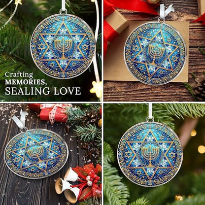 HEXMOZ Hanukkah Gifts - Hanukkah Ornaments for Tree, Jewish Ornaments