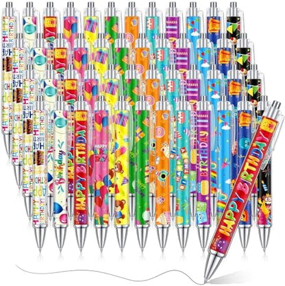 Cholemy 48 Pieces Happy Birthday Pens Bulk Happy Birthday Ballpoint