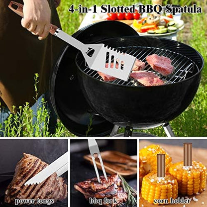 Romanticist 23pcs Stainless Steel BBQ Grill Tools & Accessories Kit