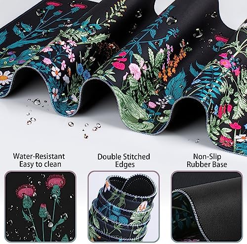 Desk Mat, Large Gaming Mouse Pad with Wrist Rest, 4in1 XXL Mousepad
