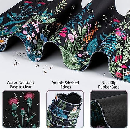 Desk Mat, Large Gaming Mouse Pad with Wrist Rest, 4in1 XXL Mousepad