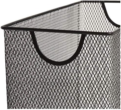 U Brands Desktop Hanging File Organizer, Metal, Black, Letter Size
