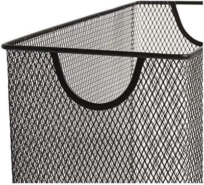 U Brands Desktop Hanging File Organizer, Metal, Black, Letter Size