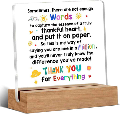 Appreciation Gifts | Thank You Gifts for Coworkers, Friends, Thank You Gift for Women, Men, Desk Decor 4 x 4 Inches