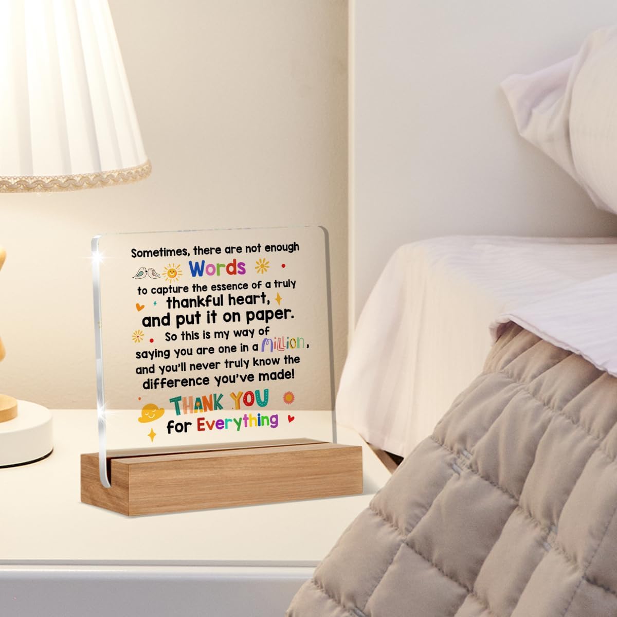 Appreciation Gifts | Thank You Gifts for Coworkers, Friends, Thank You Gift for Women, Men, Desk Decor 4 x 4 Inches
