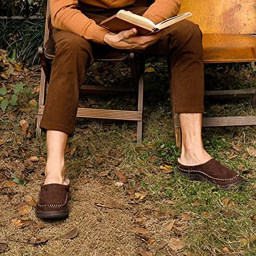 Zigzagger Men's Slip On Moccasin Slippers Indoor Outdoor