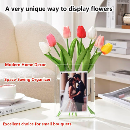 Acrylic Book-Shaped Photo Vase