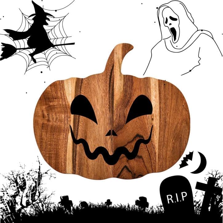 Halloween Pumpkin Shaped Wood Cutting Board for kitchen Decoration