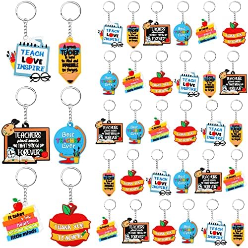 Henoyso 36 Pcs Teacher Keychains Bulk Teachers Appreciation Gifts in