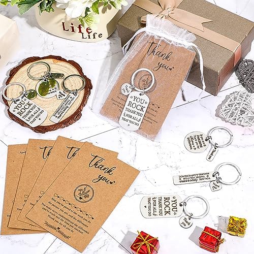 Yinkin 144 Set Employee Appreciation Gifts Bulk Thank You Keychains
