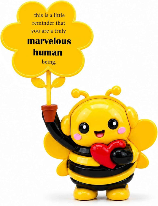 Thank You Appreciation Gifts for Women Men, Positive Affirmation Bee Gifts for Coworker Employee Teens Friend, Encouragement Birthday Christmas Valentines Gift Flower Emotional Animals Bee Decor