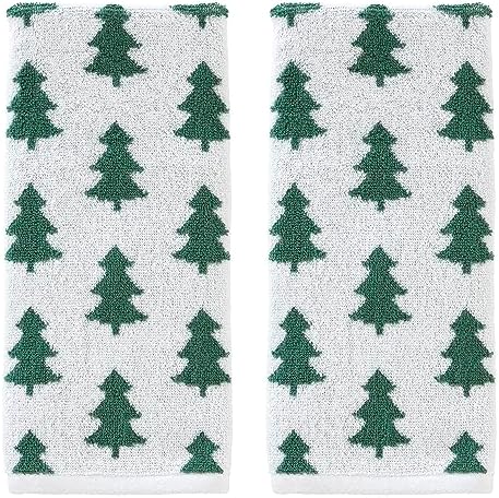 SKL Home Christmas/Winter Holiday Trees Hand Towel Set-2pc