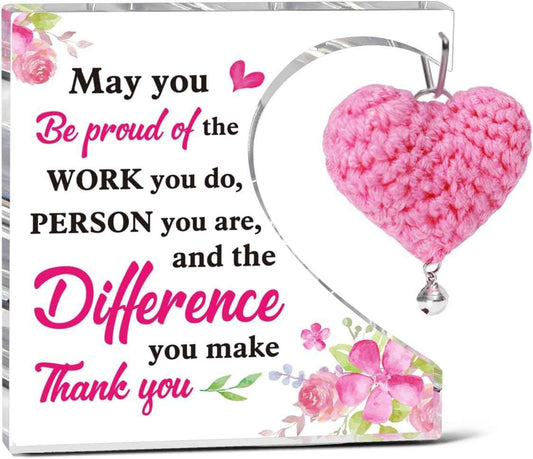 Thank You Gifts For Women Coworkers,May You Be Proud Of The Work You Do Appreciatioan Acrylic Plaque Gifts For Employees Boss Colleague