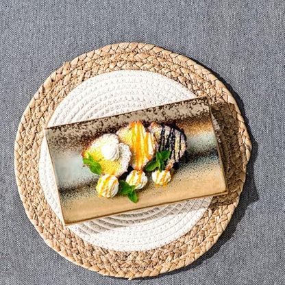 UNICASA Ceramic Sushi Plate Set for 2 people,Japanese Dinnerware Gift