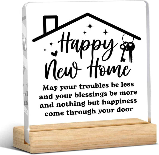 Home Sweet Home Sign New House Decor Housewarming Gifts New House Gift Ideas Acrylic Sign for Office Bedroom Living Room Shelf Desk Housewarming Party