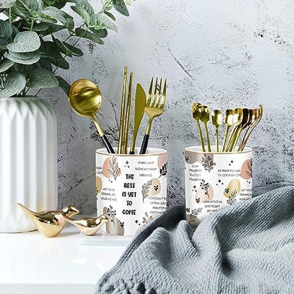 Cute Desk Pencils Pen Holder, Pencil Cup Holder for Desk, Ceramic
