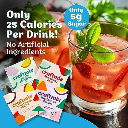Craftmix Variety Pack Cocktail Mixers & Mocktail Drink Mix, 12 Pack