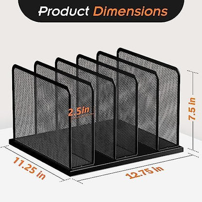 Kuntine.B Desk File Organizer Upright Mesh Desktop Organizer File