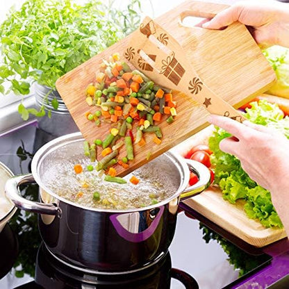 Boao 5 Pcs Christmas Wooden Spoons Set Christmas Kitchen Utensils