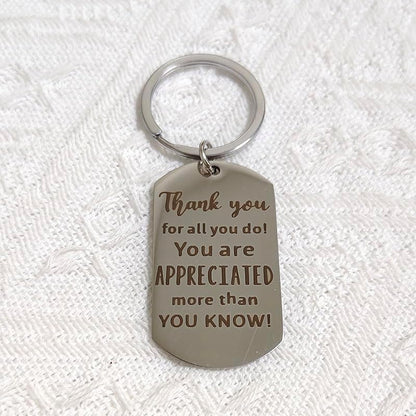 RFTWXHPN Employee Staff Thank You Appreciation Gifts Keychain for Men
