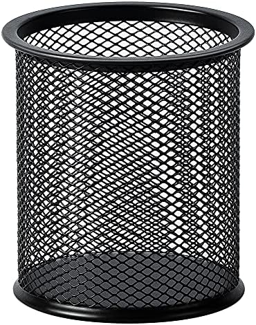 Amazon Basics Wire Mesh Pen Holder, Pencil Cup Desk Organizer for