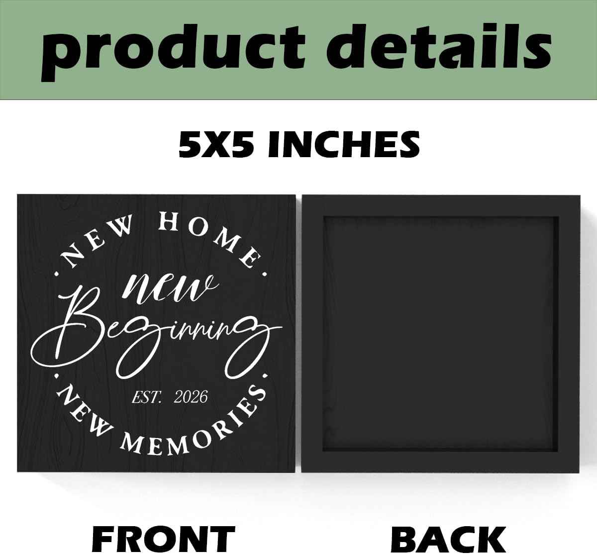 Great Housewarming Gifts New Home Gift Ideas Great Housewarming Decor Rustic Accessories Decor Wooden Box 5.1 x 5.1 Inches