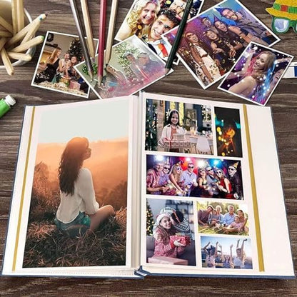 Large Adventure Book Photo Album Magnetic,13"x11.5",DIY,Handmade for