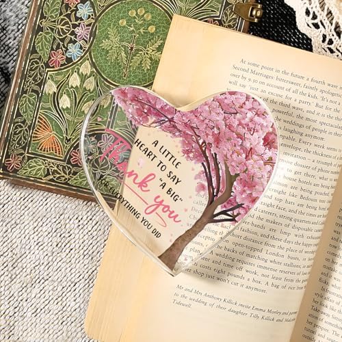 Thank You Gifts for Women, Appreciation Gifts Acrylic Heart Plaque