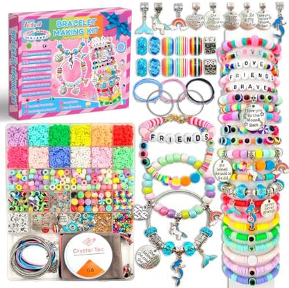 leitait Girls Toys Bracelet Making Kit -3400pcs Charm Jewelry Making