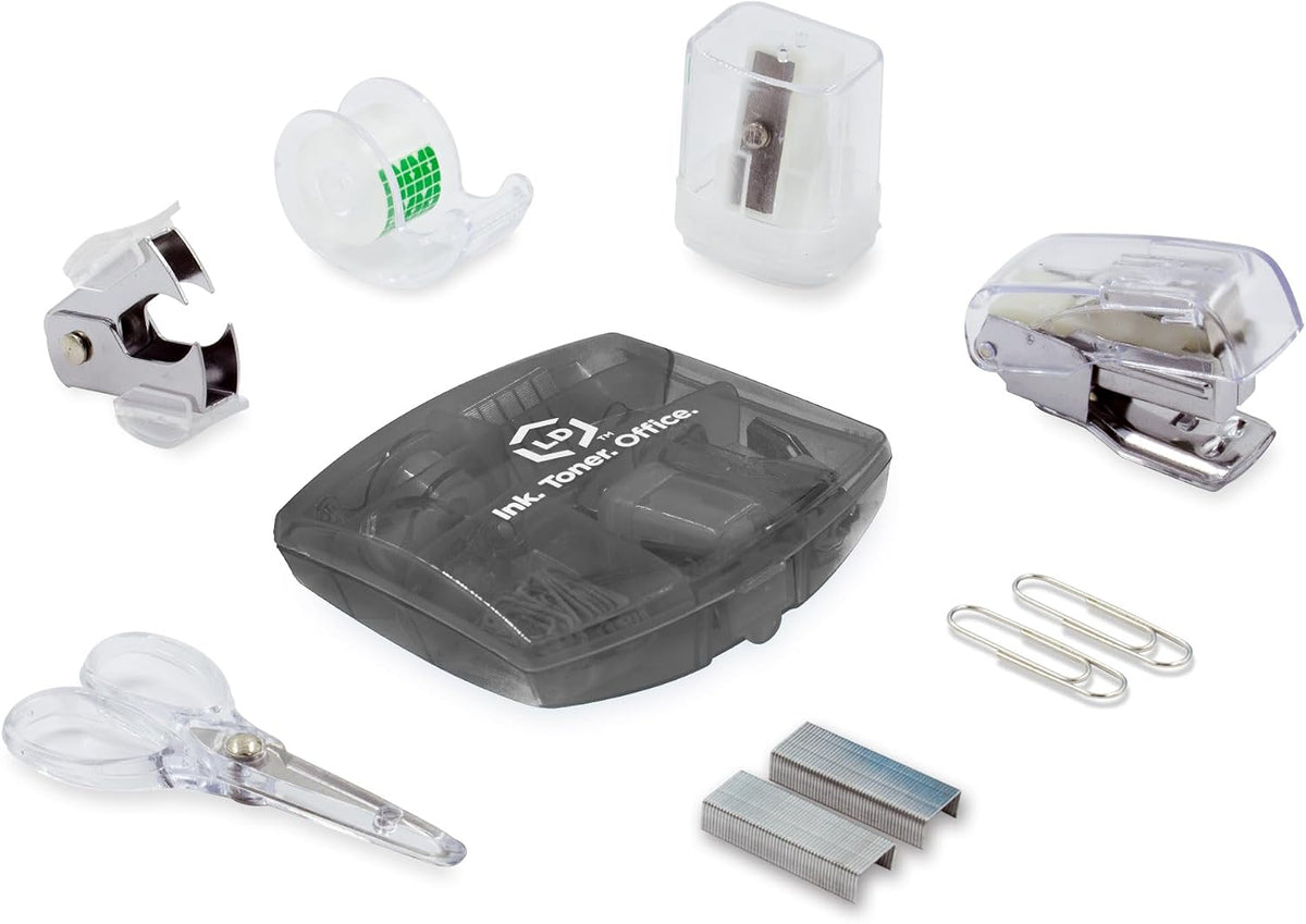 LD Products Black Mini Office Supply Kit: All Your Mobile Office Tools