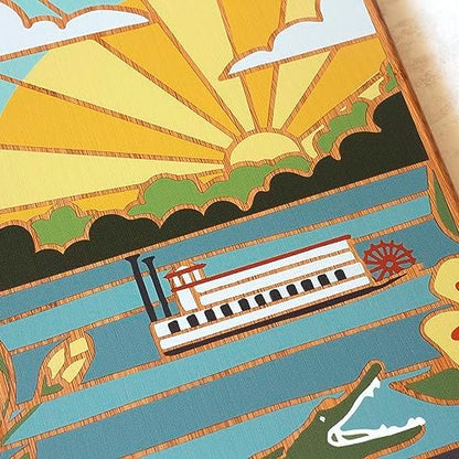 Totally Bamboo Mississippi State Shaped Cutting Board, Summer Stokes