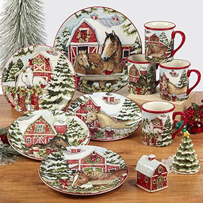 Certified International Homestead Christmas Rectangular Platter 14in x