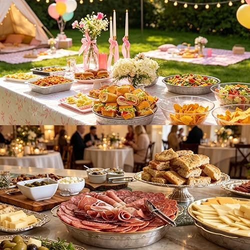 Chilled Serving Trays for Parties, Set of 3, 11.8"