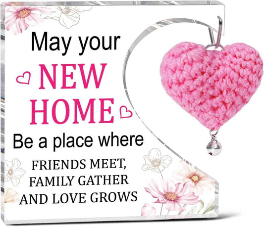 Housewarming Gifts For Women,Home Warming Gifts For New House,May Your New Home Acrylic Sign Plaque For Living Room Shelf Desk Decor