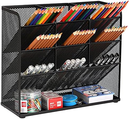Marbrasse Mesh Desk Organizer, Multi-Functional Pen Holder, Desktop