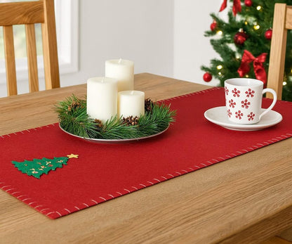 Christmas Tree Felt Table Runner 12" x 47.25"