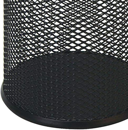 HSYMQ Black Pen Holder Cup for Desk, Pencil Cup Holder, Black Wire