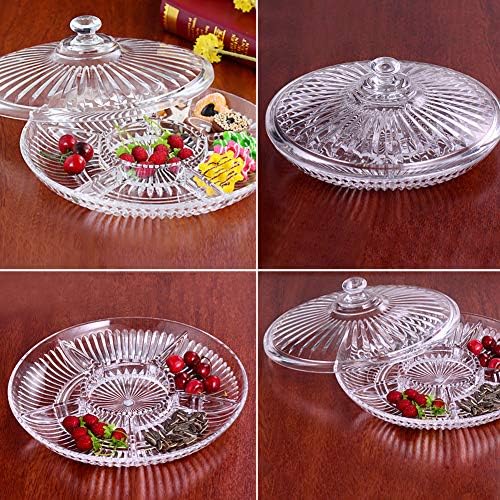 Creative Acrylic Multifunctional Party Snack Tray with Lid,Serving