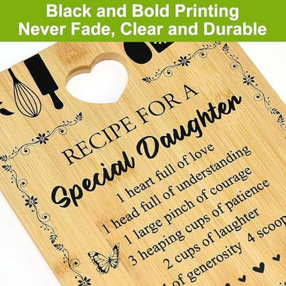 Birthday Daughter Cutting Board Gifts from Mom Parents for Daughters