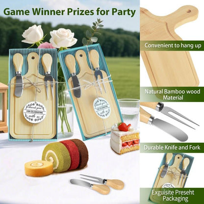 12 Sets Bridal Shower Game Prizes, Mini Charcuterie Boards, Bamboo