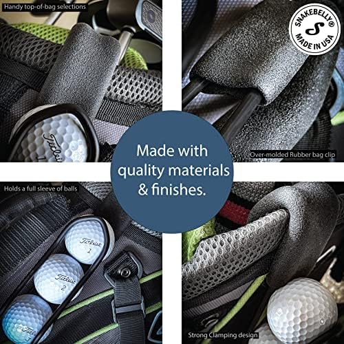 SnakeBelly Golf Ball Holder - Pro with Quick-Draw Release (Black)