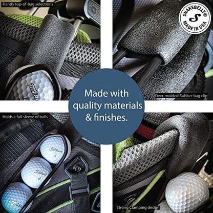 SnakeBelly Golf Ball Holder - Pro with Quick-Draw Release (Black)