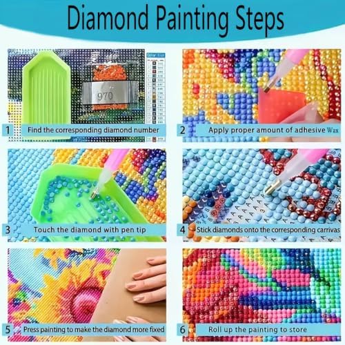 GEMFAMILY 5D Diamond Painting Kits for Adults, Book Store Diamond Art