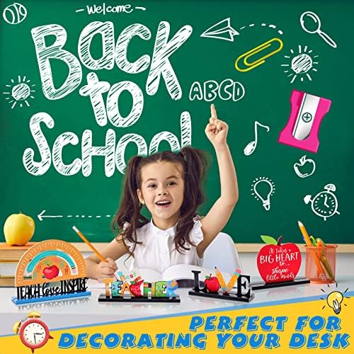 Yulejo 4 Pcs Teacher Appreciation Table Centerpieces Back to School