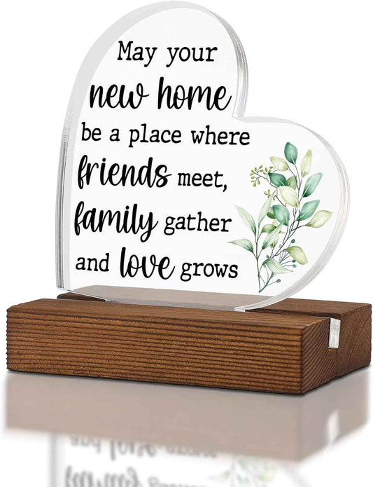 House Warming Ideas Gift for Women Couple Men Friends, Housewarming for New Home, Closing Gifts for Home Buyers, Homeowners Desk Decor Acrylic Sign Plaque XA329