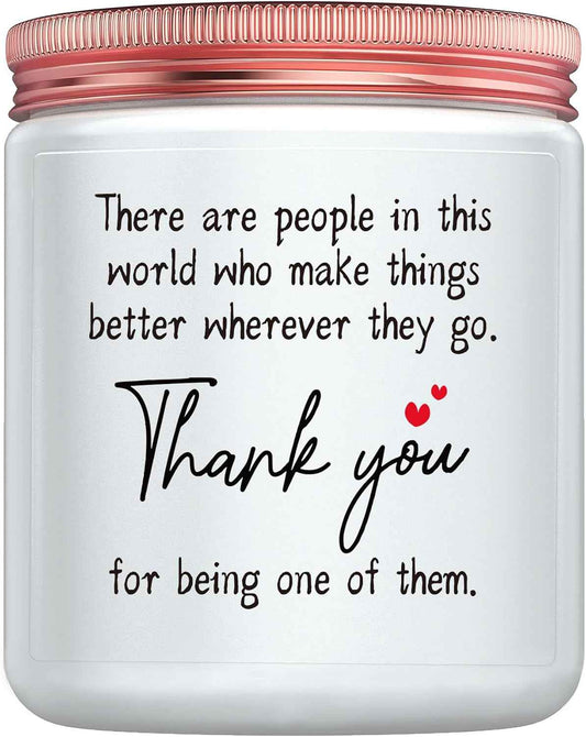 Thank You Gift for Women - Housewarming Gifts for New Home, Appreciation Gift for Friend Coworker Boss Teacher Nurse, Lavender Scented Candle, Christmas Day Gifts