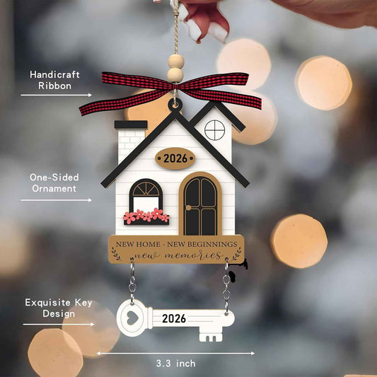 House Warming Gifts New Home Ornament 2026 - New House Owners Gift Ideas | Housewarming Gifts for New House - Housewarming Gift Presents for Women, Couple - New House New Beginning - Wooden Ornament