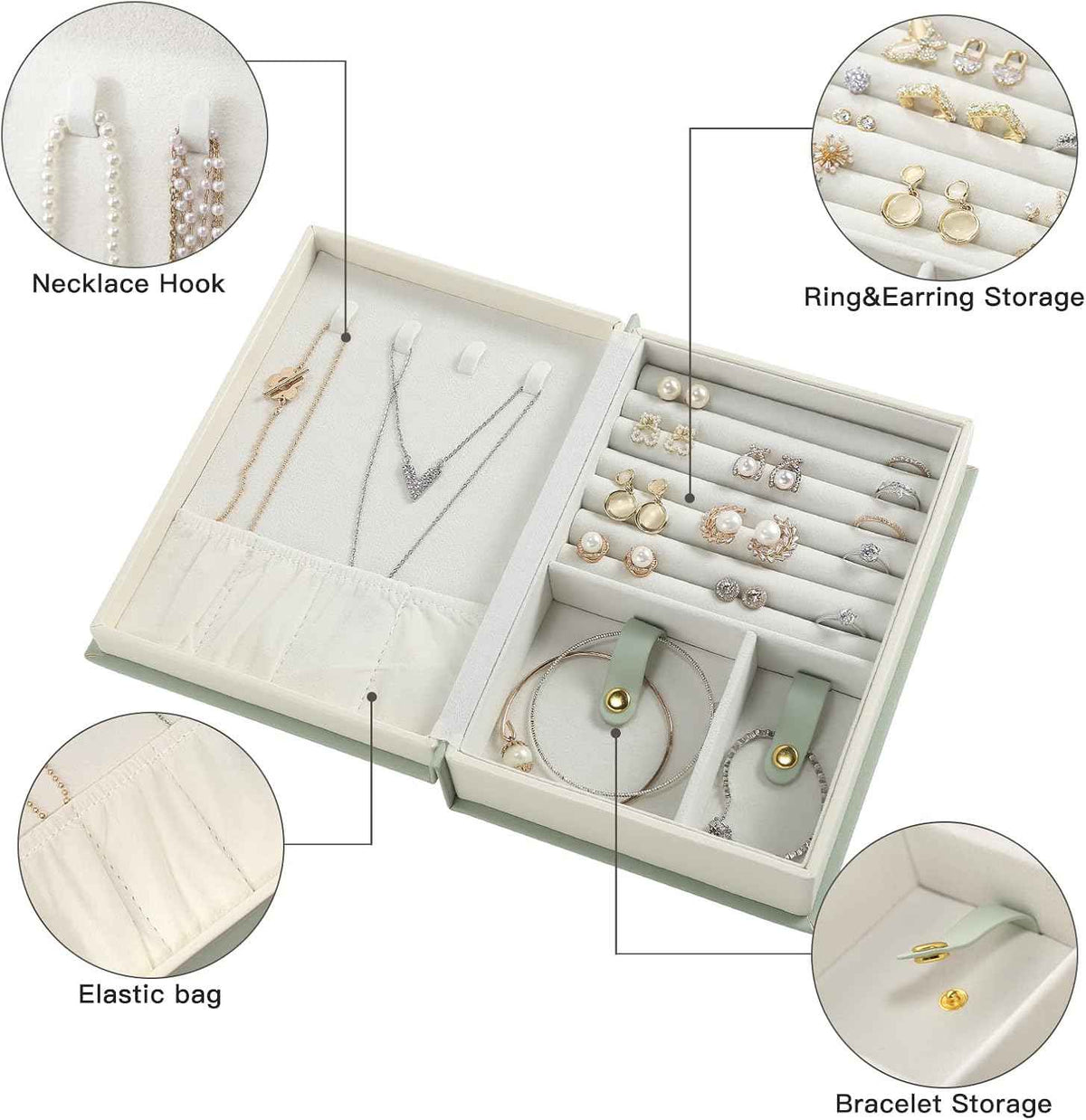 Double-Sided Book Jewelry Organizer
